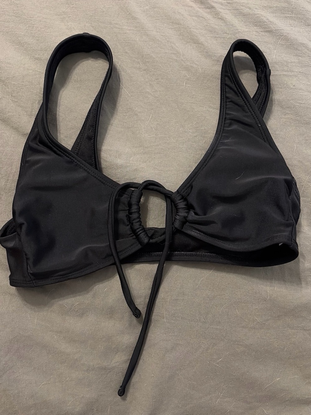 Xhilaration Black Tie-Front Bralette